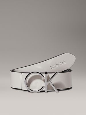 black reversible leather logo belt for women calvin klein