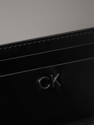 ck black shiny cardholder for women calvin klein