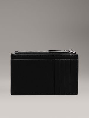 black monogram pu logo cardholder for women calvin klein