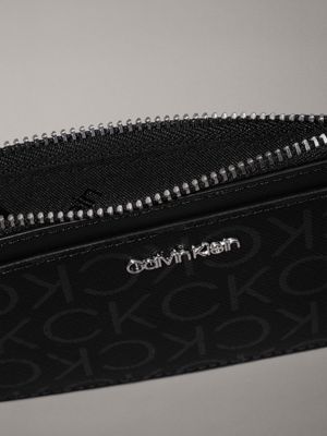 black monogram pu logo cardholder for women calvin klein