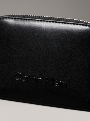 ck black rfid zip around wallet for women calvin klein