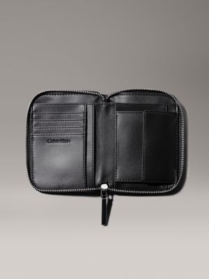 ck black rfid zip around wallet for women calvin klein