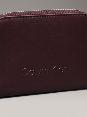 oxblood rfid zip around wallet for women calvin klein