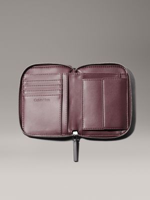 oxblood rfid zip around wallet for women calvin klein