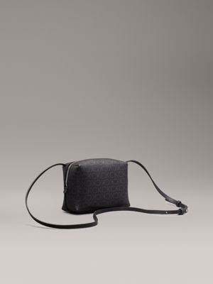 black monogram pu small logo crossbody bag for women calvin klein