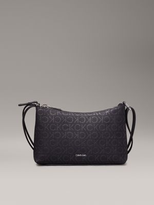 black logo convertible crossbody bag for women calvin klein