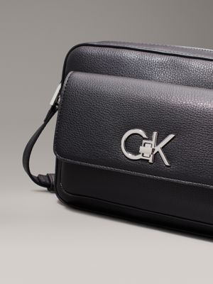 ck black logo crossbody bag for women calvin klein