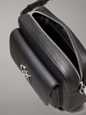 ck black logo crossbody bag for women calvin klein