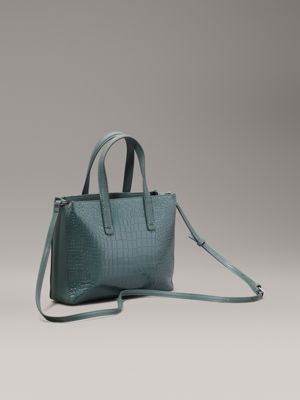 Small Croc Effect Tote Bag