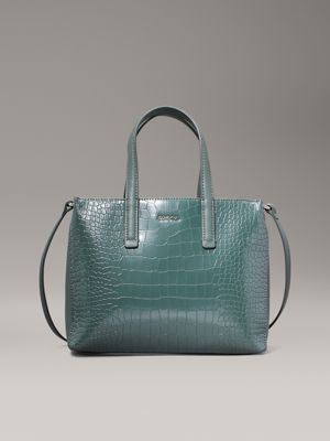 Small Croc Effect Tote Bag