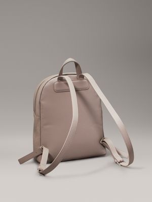 cinder monogram pu logo round backpack bag for women calvin klein