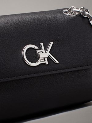 ck black convertible small shoulder bag for women calvin klein