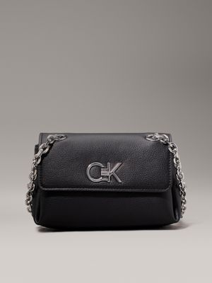 black convertible small shoulder bag for women calvin klein