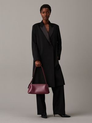 oxblood shoulder bag for women calvin klein