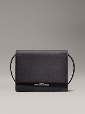 black saffiano crossbody bag for women calvin klein