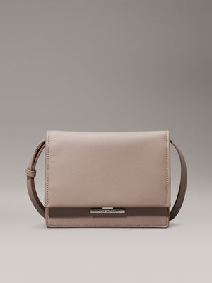 grey saffiano crossbody bag for women calvin klein