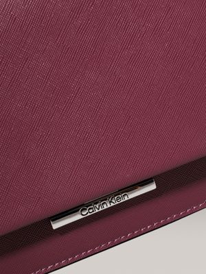 oxblood saffiano crossbody bag for women calvin klein