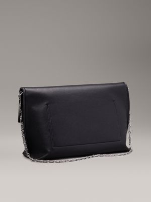 ck black pebbled shoulder bag for women calvin klein