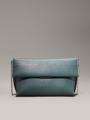 green pebbled shoulder bag for women calvin klein