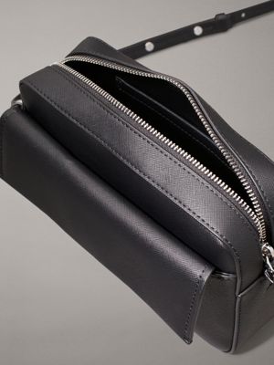 ck black saffiano crossbody bag for women calvin klein