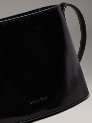 ck black small spazzolato crossbody bag for women calvin klein