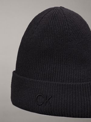 ck black beanie for women calvin klein