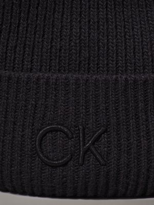 ck black beanie for women calvin klein