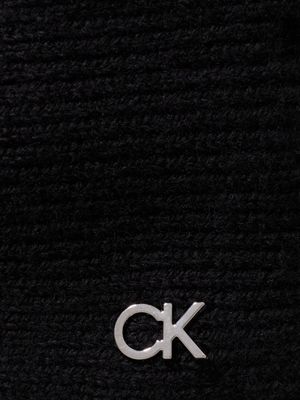 ck black wool cashmere blend headband for women calvin klein