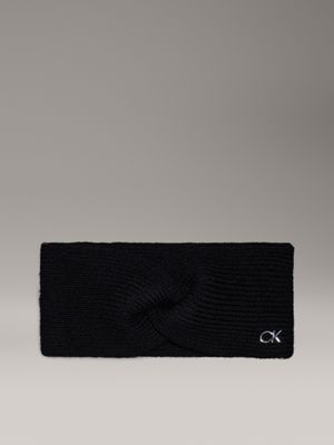 black wool cashmere blend headband for women calvin klein