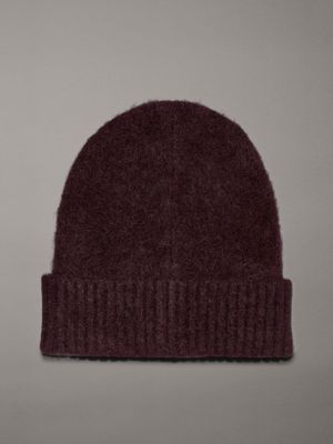 cherrywood alpaca wool beanie for women calvin klein