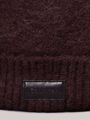 cherrywood alpaca wool beanie for women calvin klein