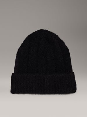 ck black soft beanie for women calvin klein