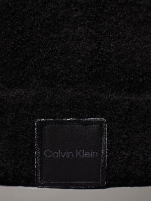 ck black soft beanie for women calvin klein