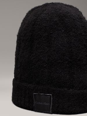 ck black soft beanie for women calvin klein