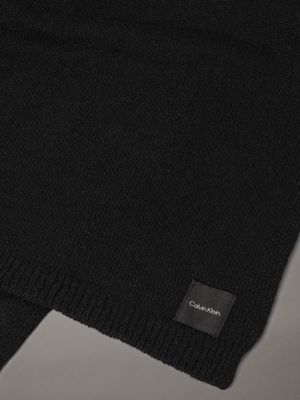 ck black soft cashmere scarf for women calvin klein