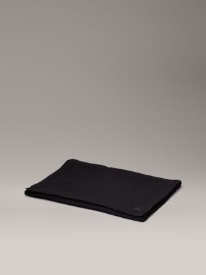 ck black soft cashmere scarf for women calvin klein