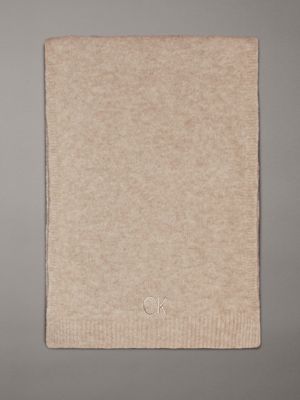 grey soft scarf for women calvin klein