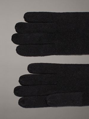 ck black soft cashmere gloves for women calvin klein