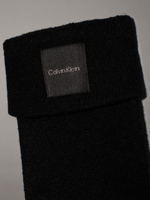 ck black soft cashmere gloves for women calvin klein