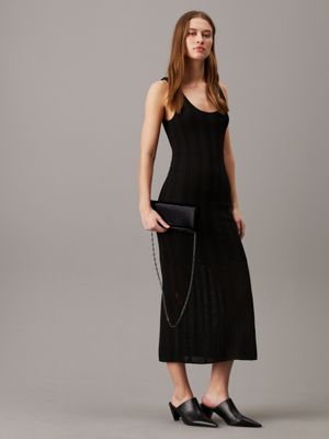 black mini crossover met krokodilleneffect voor dames - calvin klein