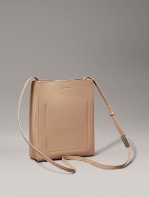 savannah tan leather crossbody bag for women calvin klein