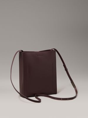 raisin leather crossbody bag for women calvin klein