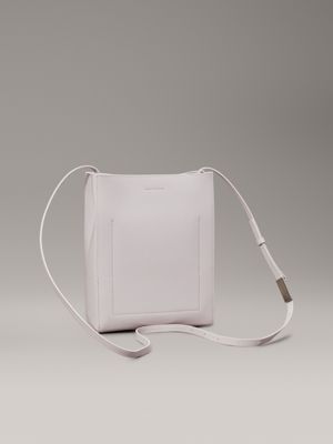 lilac marble leather crossbody bag for women calvin klein