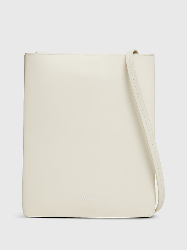 antique white leather crossbody bag for women calvin klein