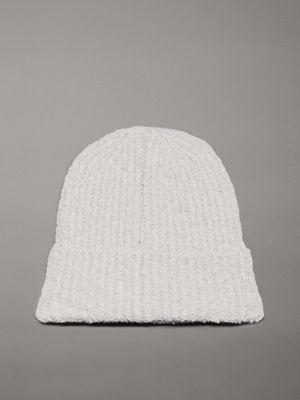 birch boucle beanie for women calvin klein jeans