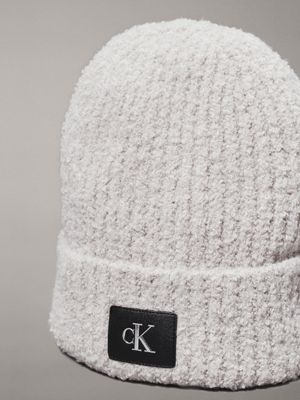 birch boucle beanie for women calvin klein jeans