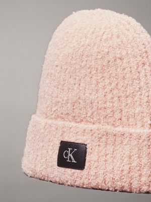 gray morn boucle beanie for women calvin klein jeans