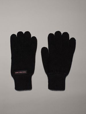 black knit gloves for women calvin klein jeans