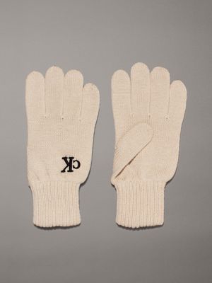 grey knit gloves for women calvin klein jeans