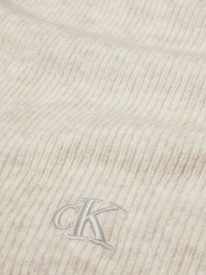 vapor white knit scarf for women calvin klein jeans